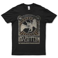 พร้อมสต็อกเสื้อยืดวงโลหะที่มีคุณภาพสูงพิมพ์ที่กำหนดเอง Streetwear Led Zeppelin Madison Square เสื้อยืดการออกแบบวินเทจ