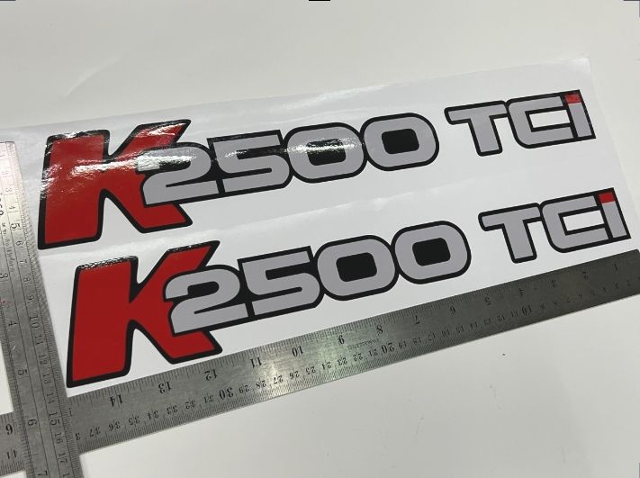 สติ๊กเกอร์แบบดั้งเดิม-ติดข้างประตู-kia-คำว่า-k2500-tci-sticker-ติดรถ-แต่งรถ-เกีย-สวย-งานดี-หายาก