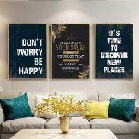 Modern Inspirational Quote Canvas Art: โปสเตอร์และภาพพิมพ์ผนังคุณภาพสูงสำหรับตกแต่งห้องนั่งเล่น-รูปภาพผนังที่มีสไตล์สมบูรณ์แบบสำหรับตกแต่งบ้านบน Lazada