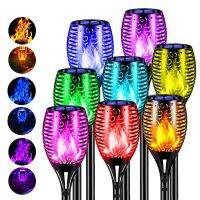 [Like Activities]1/2/4/6/8 Pcs 12LED ColorfulTorch Garden LightsFlickering FlameLights ตกแต่งแสง Patio Pathway