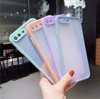 case iPhone 7Plus / 8plus Case เคสขอบสี เคสหลังขุ่น เคสไอโฟน iPhone7Plus เคสมือถือ เคสโทรศัพท์iphone 7plus