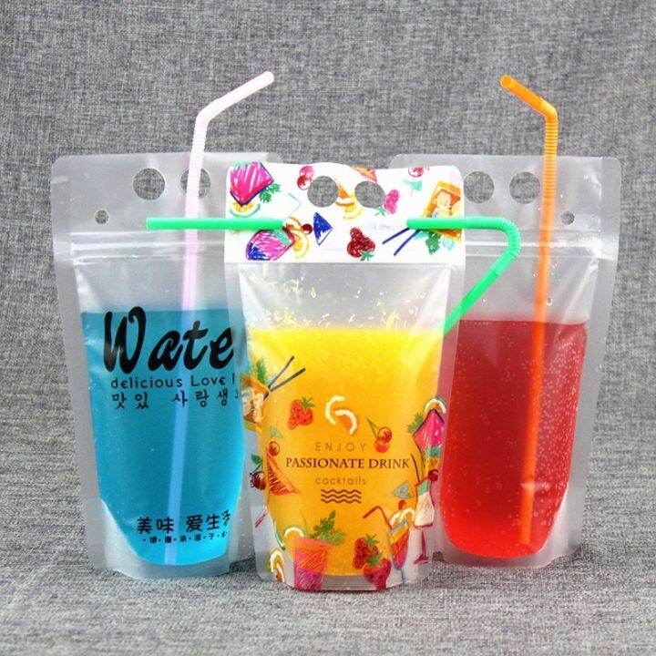 50pcs-450-500ml-passion-frosted-plastic-drinking-packaging-bags-party-cold-hot-beverage-fruit-juice-milk-beer-coffee-pouches