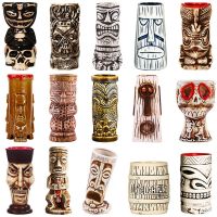 ถ้วยเซรามิกสำหรับ Gelas Mug แก้ว Tiki เบียร์เหยือกไวน์เครื่องลายครามสร้างสรรค์บนเกาะฮาวายถ้วยบาร์ถ้วยสำหรับงานเลี้ยง