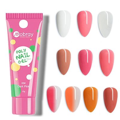 15ml Extend UV Nail Gel Extension Builder Led Gel Nail Art Gel Lacquer Jelly Acrylic Builder UV Nail Poly Nails Gel 10color
