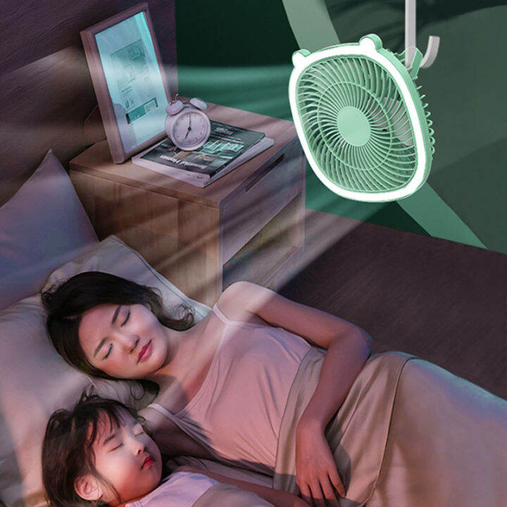 usb-charge-night-light-fan-wireless-ceiling-electric-fans-wall-hanging-air-cooler-desktop-mini-circulator-camping-night-lamp-fan