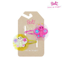 SATI - กิ๊บติดผม - T.BUTTERFLY PINK &amp; YELLOW -FCA085