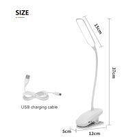 LED Desk Lamp Clip Foldable Brightness Stepless Dimming Touch Table Lamp DC5V USB Powered table Light night light portable lamp