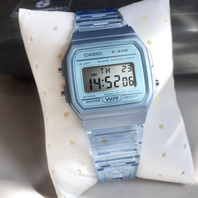 casioผู้หญิงแท้ สายเรซิ่นสีฟ้าใส นาฬิกาCasio คาสิโอ นาฬิกาแบรนด์เนม มั่นใจนาฬิกาแท้เท่านั้น นาฬิกาข้อมือ มีประกัน