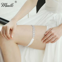 Miallo Bridal Wedding Garters for Bride Dress Party Crystal y Girls Rhinestone Lace Garter Belt for Women Accessories Gift