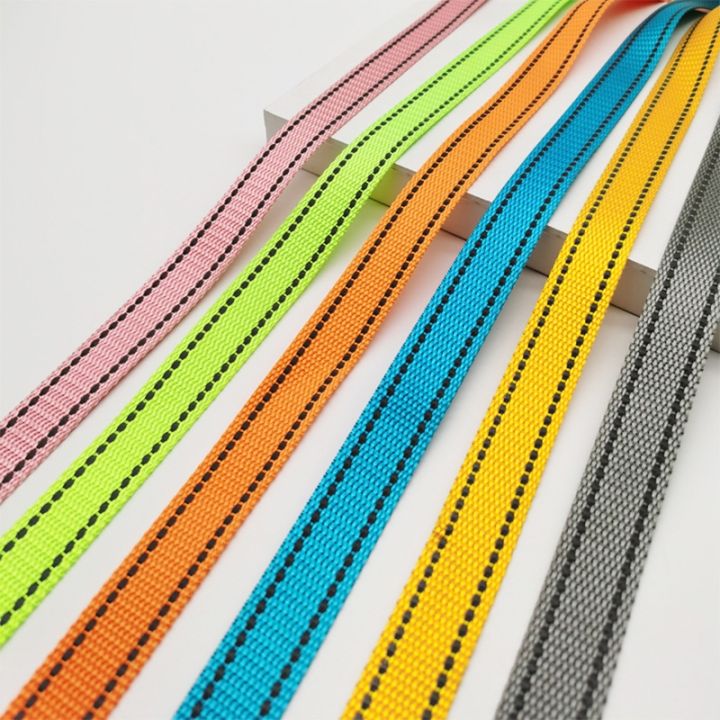 papi-pet-กระเป๋ากระเป๋าเป้-webbing-เส้นใยสังเคราะห์สะท้อนแสงได้5เมตร20มม-อุปกรณ์ตัดเย็บปลอกคอสัตว์เลี้ยงงานฝีมือทำมือ10สี