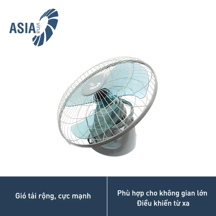 Quạt trần đảo Asia X16002, Gió tải rộng, cực mạnh, Phù hợp không gian lớn, tiện lợi hơn khi có điều khiển từ xa, công suất 55w, Bảo hành động cơ 3…