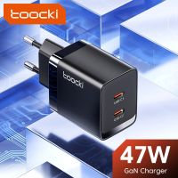 Hjghfhf Toocki 47W USB C ประเภทที่ชาร์จ QC3.0 USB-C Type-C ชาร์จเร็วสำหรับ iPhone