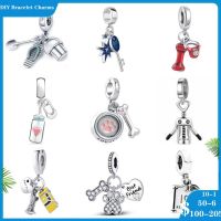 【CW】 New 925 Sterling Shovel baby bottle Dangle bead Original Jewelry