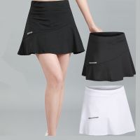 【CW】 Women  39;s waist Tennis skirts running fitness pleated quick dry sports culottesshort skirts  girlsbadminton skorts