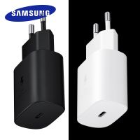 Samsung S23อัลตร้า Usb Type C 25W ที่ชาร์จชาร์จเร็วสุดๆสายเครื่องแปลงพลังงานกำแพง PD EU สำหรับ Galaxy S22 S21 FE A52 A54 A53 A14