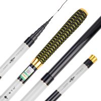 ETXJOSBY Telescopic Fishing Stream Hand Rod Hard Pole For Ultra-light Carbon Fiber 3.6M 4.5M 5.4M 6.3M 7.2M Freshwater Pole