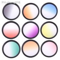 Graduated Gradual Color DSLR Camera Lens Filter 49mm 52mm 55mm 58mm 62mm 67mm 72mm 77mm Blue Red Orange Lens Filter