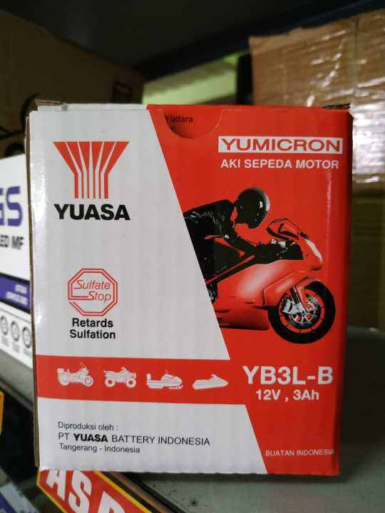 Yuasa YB3L Kit Aki. Basah RX King, Ninja R, Satria 2 Tak | Lazada Indonesia