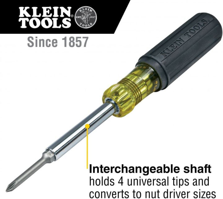 klein-tools-32559-multi-bit-screwdriver-nut-driver-extended-reach-6-in-1-tool-with-nut-driver-phillips-and-slotted-bits