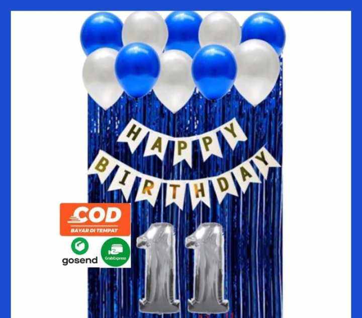 Paket Dekorasi Ulang Tahun Tema Warna Biru/Paket Dekorasi Ulang Tahun