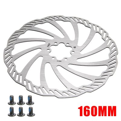 ；。‘【； Bike Brake Rotor 160Mm Stainless Steel Mountain Road Bike Disc Brake Rotors With 6 Bolts Cycling Parts