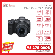Máy ảnh Canon EOS R6 RF24-105mm F 4-7.1 IS STM - Chính Hãng Lê Bảo Minh