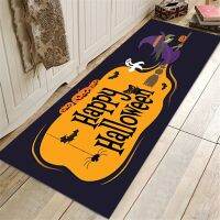 2023 Halloween Pumpkin Decoration Welcome Entrance Doormat Carpet Horror Indoor Kitchen Floor Mat Non-Slip Livingroom Soft Rugs