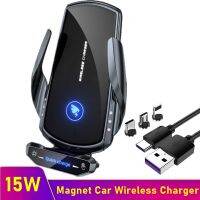 Tongdaytech 15W Car Wireless Charger For iPhone 7 8 XS 11 12 13 Pro Max In Car Holder Magnetic Fast Charger For Samsung S21 S20