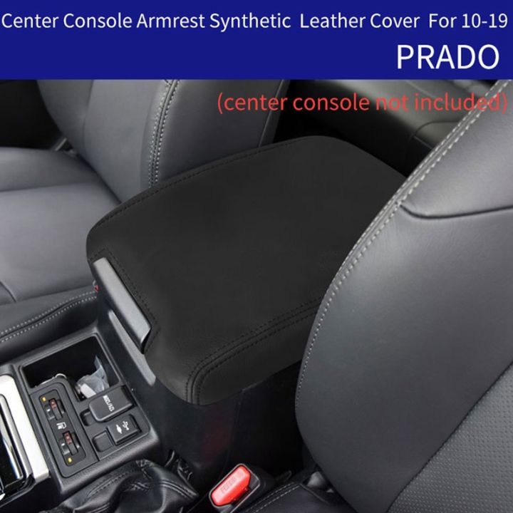 black-leather-center-console-lid-armrest-box-cover-trim-for-toyota-land-cruiser-prado-150-2010-2018-accessories