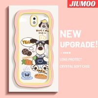 JIUMOO เคสปลอกสำหรับ Samsung J7โปร J7 2017 J7 2018การ์ตูนสุนัขทำอาหารแฟชั่นลายคลื่นขอบดีไซน์ใหม่เคสโทรศัพท์แบบใสน่ารักเลนส์กล้องถ่ายรูปเคสป้องกันซิลิโคนเคสใสกันกระแทก