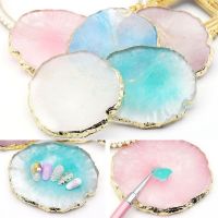 Agate Necklace Ring Earrings Jewelry Organizers Nail Art Palette False Nail Tips Mixing Color Drawing Pallet Gel Polish Tray