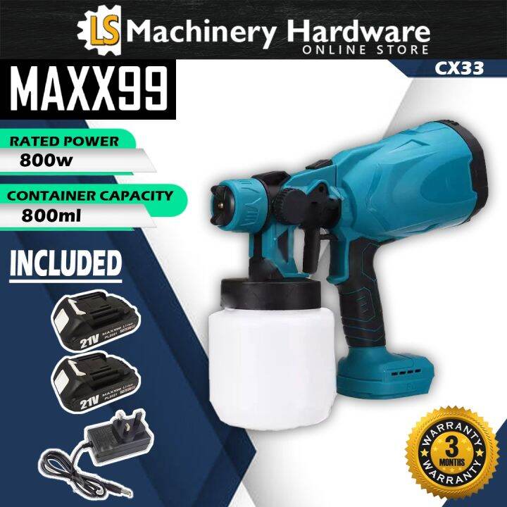 MAXX99 800W 21V 2000mAh Cordless Spray Gun/Portable Disinfectant Spray CX33 Easy to Carry