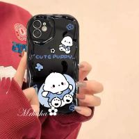 เคส Mrhaha สำหรับ iPhone 15 14 13 12 11 Pro Max X XR Xs Max 8 7 6S Plus SE 2020การ์ตูนน่ารัก Pochacco 3D เคสโทรศัพท์ปิดขอบโค้งหยักนิ่ม TPU ฝาครอบป้องกัน