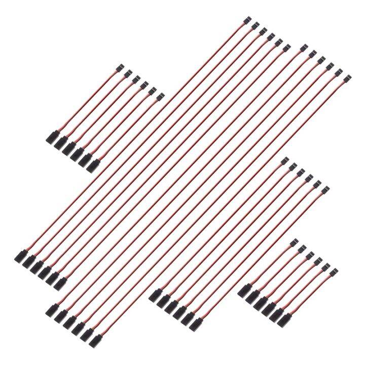 30 Pcs Male to Female Lead Wire Connectors Lead Cables Servo Extension
