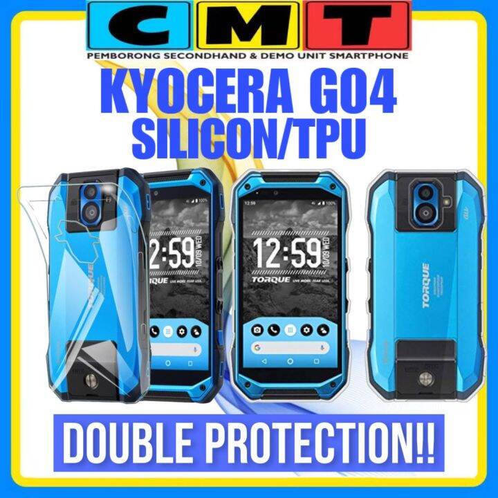 Silicone Case For Kyocera Torque G04 (Crystal Clear) Double