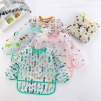 Baby Bibs New Cute Children Baby Stuff Toddler Waterproof Long Sleeve Art Smock Feeding Bib Apron for Kids 0-6 Years Aprons