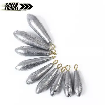 5 pcs】Fishing Weights Lead Round Sinker Bottom Batu Alat Pancing Mancing  Timah Ladung Bulat.