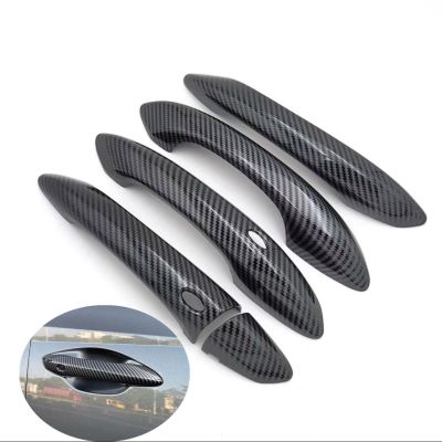 For Hyundai Tucson 2021 2022 NX4 New Carbon Fiber Chrome Car Door Handle Cover Decor Trim Sticker Styling Accessories