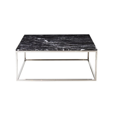 modernform โต๊ะกลาง รุ่น CARENA สแตนเลส หินอ่อนดำ BLACK MARQUINA
