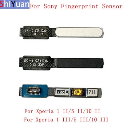 ปุ่มสแกนลายนิ้วมือสายเคเบิ้ลยืดหยุ่นสำหรับ Sony Xperia 1 I/ 5 I/ 10 II/1 Iii/ 5 Ii/ 10 III ชิ้นส่วนอะไหล่เซ็นเซอร์สัมผัส