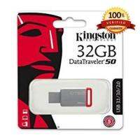 เมมโมรี่การ์ด หน่วยความจำ 32GB Kingston DataTraveler 50 USB 3.1/3.0/2.0 (สินค้ามีรับประกัน)