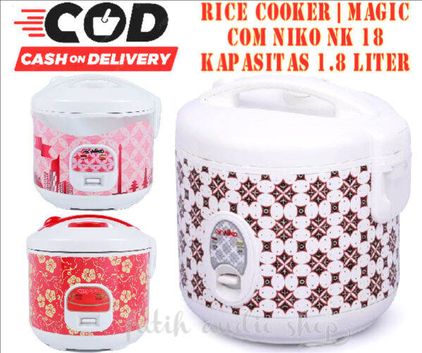 fikistore magic com 18 liter niko nk magic com 18 liter niko nk 18g rice cooker tutup kaca