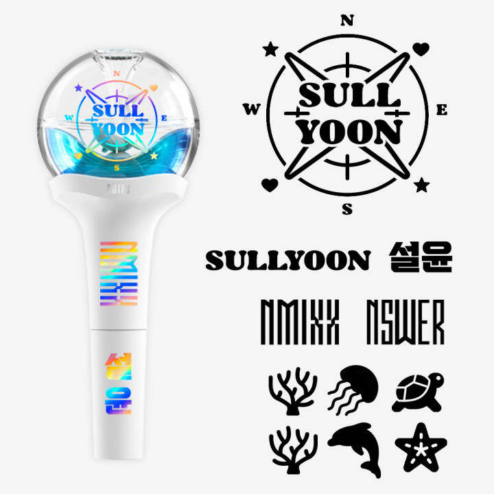 พร้อมส่ง-สติ๊กเกอร์ติดแท่งไฟโฮโลแกรม-nmixx-hologram-sticker-lightstick-nmixx