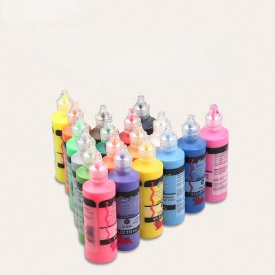 18 Colors 3D Textile Stereo Pigment Bottled Children Graffiti Hand Painting Waterproof Acrylic Paint Art Supplies