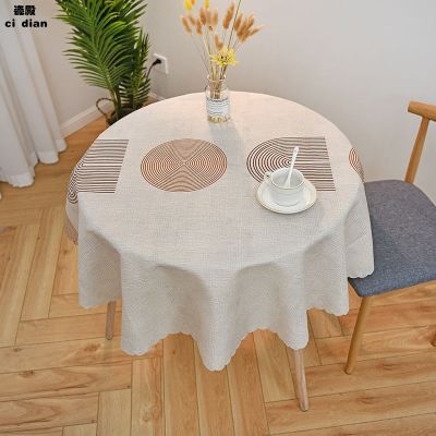 ผ้าปูโต๊ะ Dihe,TPU,แผ่นรองจาน,Ins สไตล์ผ้าปูโต๊ะรอบ,กันน้ำ,กันคราบมัน,และซักได้โต๊ะกลมขนาดเล็กผ้าปูโต๊ะ,ศิลปะผ้าโต๊ะน้ำชา