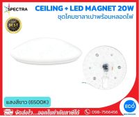 SPECTRA ชุดโคมไฟซาลาเปา โคมไฟติดเพดาน พร้อมแผงไฟแม่เหล็ก LED Ceiling Lamp Magnet ขนาด 20W แสงสีขาว 6500K