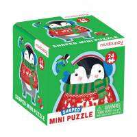 Mudpuppy - Mini puzzle จิ๊กซอว์จำนวน24 ชิ้น เหมาะสำหรับพกพา ลาย Penguin