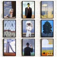 Rene Magritte Canvas Painting Surrealism Classic Artwork Reproduction Posters Print Wall Art Picture Home Decor for Living Room