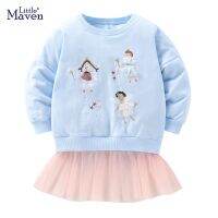 【Ladies shop】 Little Maven 2022 BabyLight Bluetc. Clothesfor2เด็กผ้าฝ้าย7ปี