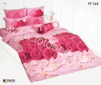 ที่นอนปิคนิคโตโต้ รหัสสินค้า TT725 ดอกกุหลาย สีชมพู PINK ROSE TOTO GOOD PICNIC TOTO ขนาด 3.5 ฟุต และ 5 ฟุต หนา 4 นิ้ว ถอดซักได้ ลิขสิทธิ์แท้